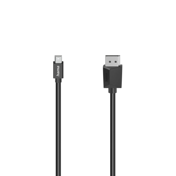 Hama Essential Cable DisplayPort a Mini-DisplayPort - 4K - Longitud 1.5m - Blindaje Doble - Velocidad hasta 21.6Gbps - Color Negro