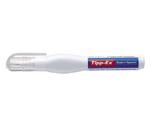 Tipp-Ex Shake'n Squeeze Boligrafo Corrector 8ml - Formula de Secado Rapido - Punta Metalica · Pack de 10 uds.