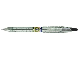 Pilot Boligrafo de Bola Retractil B2P Ecoball BeGreen - Punta Redonda 1mm - Trazo 0.27mm - 86,64% de Plastico Reciclado - Recargable - Color Negro · Pack de 10 uds.