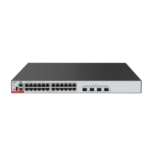 Ruijie RG-CS83-24GT4XS-PD Switch Modular - 24 Puertos Ethernet hasta 1Gbps - 4x SFP+ hasta 10Gbps - PoE/PoE+ hasta 740W - Color Negro y Gris