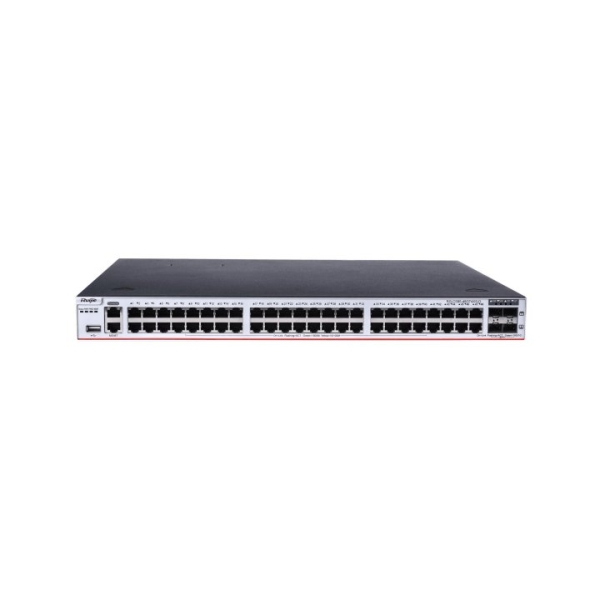 Ruijie RG-CS85-48GT4XS-D Switch Modular - 48 Puertos Ethernet hasta 1Gbps - 4x SFP+ hasta 10Gbps - Ranura de Expansion - 2 Ventiladores Integrados - Color Negro y Gris