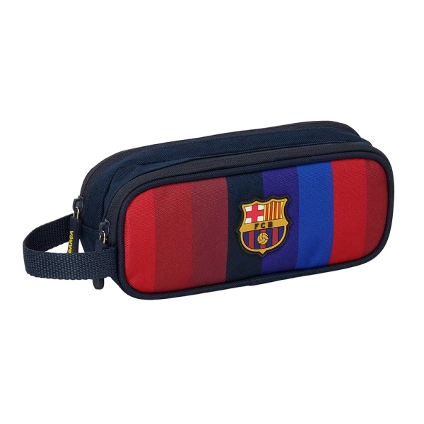 Safta F.C.Barcelona 1ª Equipacion 26/27 Portatodo - 2 Compartimentos con Cremallera - Asa Lateral - Capacidad 1L - 21x8x6cm - Color Azul Noche