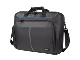 Natec Doberman Maletin para Portatiles de 15.6" - Sistema Anti-Impactos - Resistente a la Abrasion - Gran Capacidad - Color Negro