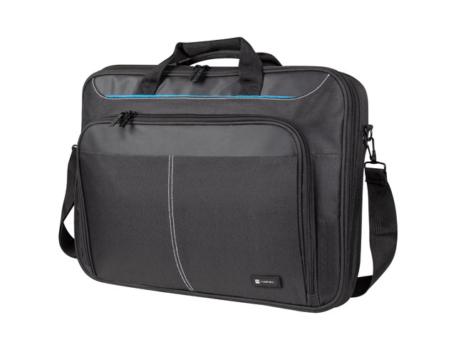 Natec Doberman Maletin para Portatiles de 15.6" - Sistema Anti-Impactos - Resistente a la Abrasion - Gran Capacidad - Color Negro