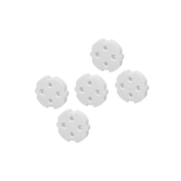 Hama Pack de 5 Protectores de Enchufe sin Adhesivo - Proteccion Infantil Ante Accidentes Electricos por Contacto - Color Blanco