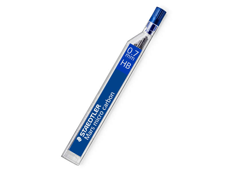 Staedtler Mars Micro Minas para Portaminas 0.7mm HB - Fuertes y Duraderas - Sin PVC - Apta para la Mayoria de Portaminas · Pack de 12 uds.