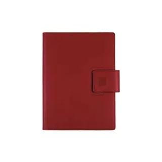 Finocam Duouno Agenda de Espiral - Bolsillo Interior - Anilla Portaboligrafo - Formato E10 - 155x212mm - Semana Vista Horizontal - Color Burdeos