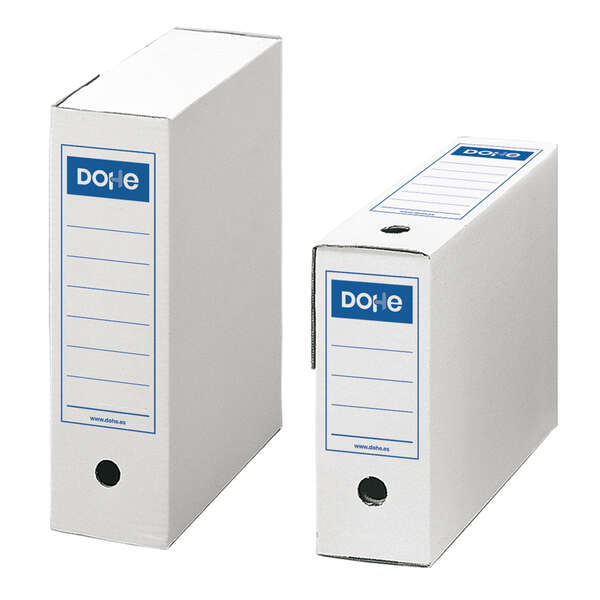 Dohe Caja de Carton de Primera Calidad - Montaje Rapido y Facil - Color Blanco · Pack de 50 uds.