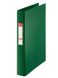 Esselte Carpeta de Anillas - Formato Folio - Capacidad para 190 Hojas - 2 Anillas de 25mm - Color Verde · Pack de 6 uds.