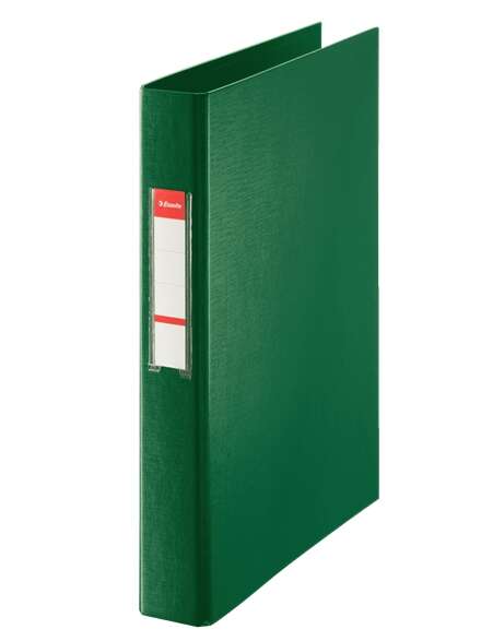 Esselte Carpeta de Anillas - Formato Folio - Capacidad para 190 Hojas - 2 Anillas de 25mm - Color Verde · Pack de 6 uds.