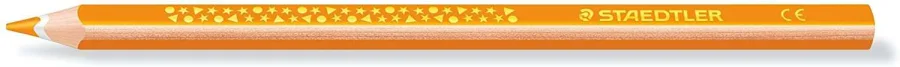 Staedtler Jumbo Noris 128 Lapiz Triangular de Color - Mina de 4mm - Resistencia a la Rotura - Diseño Ergonomico - Color Naranja · Pack de 12 uds.