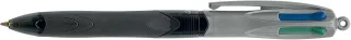Bic 4 Colours Grip Pro Boligrafo de Bola Retractil con Grip - Punta Media de 1mm - Trazo de 0.4mm - Tinta con Base de Aceite - Cuerpo Gris/Negro Transparente - 4 Colores · Pack de 12 uds.