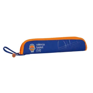 Safta Valencia Basket Portaflautas - Interior Acolchado - Alojamiento para Varilla - Asa Lateral - Borde Reforzado - 0.6L - 370x20x80mm - Color Azul Oscuro
