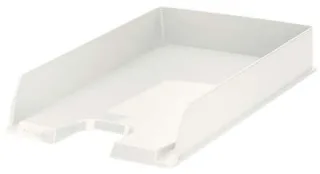 Esselte Europost Vivida Bandeja Portadocumentos - Formato Vertical - A4 - Espacio para Etiqueta Identificativa - Color Blanco · Pack de 10 uds.