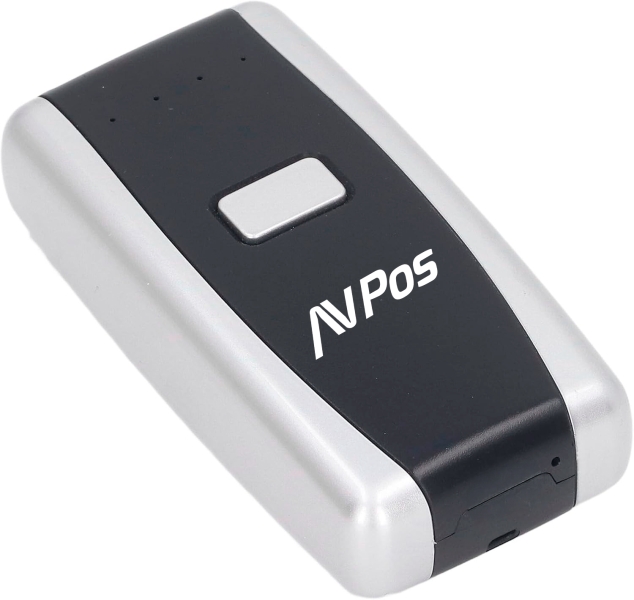 AVPos Lector de Codigos Portatil BT01 - Codigos 1D, 2D y QR - Bluetooth - 1000mAh - Color Negro