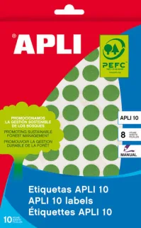 Apli Etiquetas Minibolsa Colores Surtidos Ø 19.0mm 5 Hojas