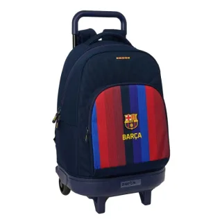 Safta F.C.Barcelona 1ª Equipacion 26/27 Mochila con Carro - Extraible - 33L - Portabotellas - Tarjeta de Identificacion Personal - Doble Tirador - Asa - Bolsillo Frontal - 33x45x22cm - Color
