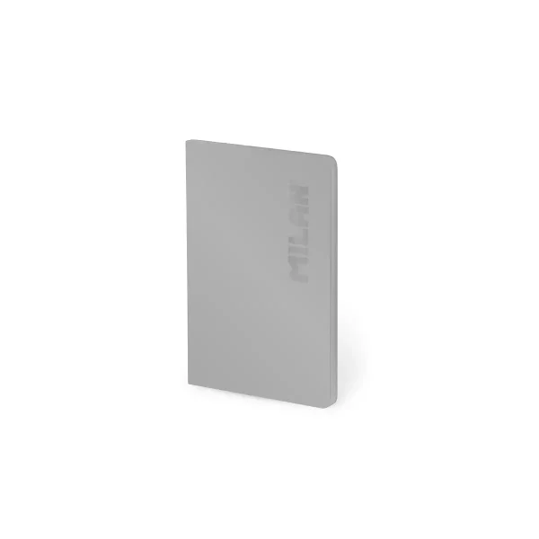 Milan Shadow Libreta Encolada Formato A6 Hojas Lisas - 48 Hojas de 95 gr/m2 - Microperforado - Tapa Blanda - Color Gris