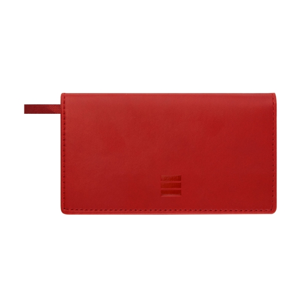 Finocam Ibis Agenda Plana en Catalan - Anual 2026 - Formato Pl1 - 130x6x6mm - Semana Vista en Vertical - Color Rojo