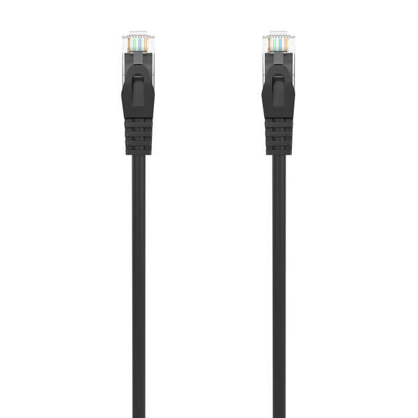 Aisens Cable de Red Latiguillo RJ45 LSZH Cat.6A 500 MHZ UTP AWG24 - 0.50m - Libre de Halogenos - 10 Gigabit/s - Color Negro