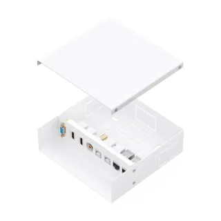 Aisens Caja de Conexiones VGA, Jack 3.5, 2x HDM, 2x USB-B, 2x RJ45 Cat.6A STP - Color Blanco