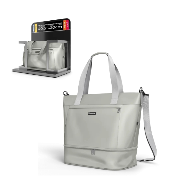 Numada Weekender W40 Bolsa de Viaje Expandible - Capacidad hasta 35L - Poliester Impermeable - Zapatero - Bolsillo para Portatil hasta 15" - Cinta Trasera - Bandolera Ajustable - Asas - Colo
