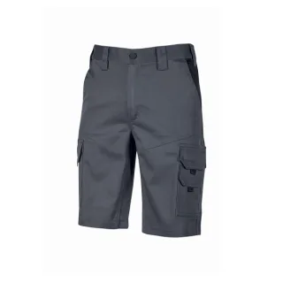Upower Bonito Pantalones Cortos de Trabajo de Algodon Elastizado - Talla 2XL - Frescos y Comodos, Bolsillos Multifuncionales, Cinturilla Elastica, Cierre Cremallera, Proteccion DPI1 - Color