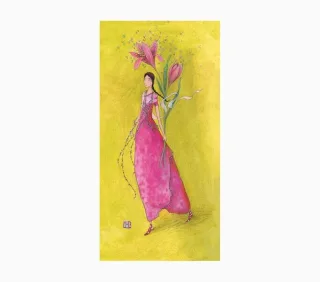 Pictura Gaëlle Boissonnard Tarjeta Doble - Acabado en Barniz de Relieve UV Grueso - Laminado Mate de Tacto Suave - 10.5x21cm - Papel con Certificacion FSC