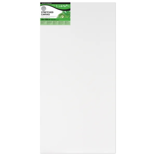 Daler Rowney Simply Bastidor Entelado - 50x100cm - Imprimacion Triple - Grano Medio - 100% Algodon sin Acido - 250g - Color Blanco