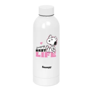 Safta Snoopy Botella Isotermica - Capacidad 500ml - Cierre Hermetico - Acero Inoxidable - 6h Caliente - 12h Frio - 7x22.5cm - Color Rosa