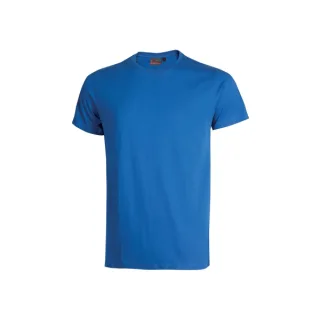 Upower Figi Camiseta de Trabajo de Algodon Cardado - Talla 2XL - Cuello Elastico Acanalado, Cinta Para-Sudor, Proteccion DPI1, Suavidad y Confort Prolongado - Color Azul Regio