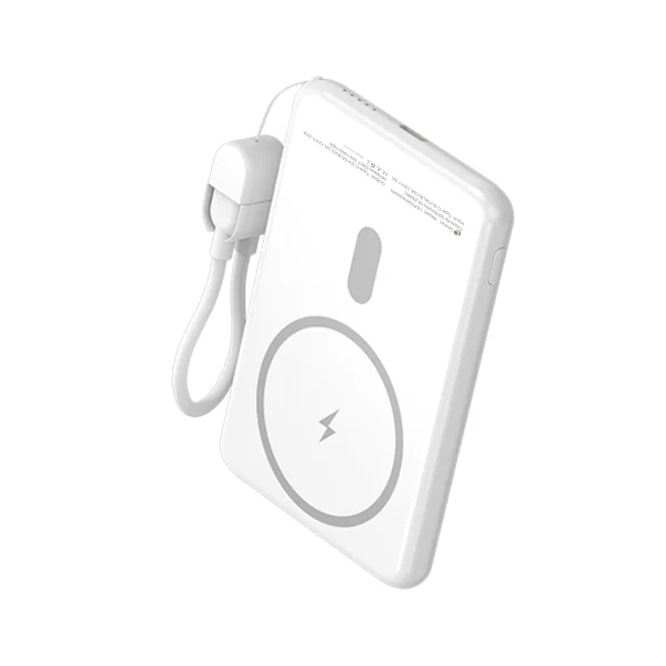 Leotec Powerbank Inalambrico 5.000 mAh - PD 20W - Qi 15W - Color Blanco