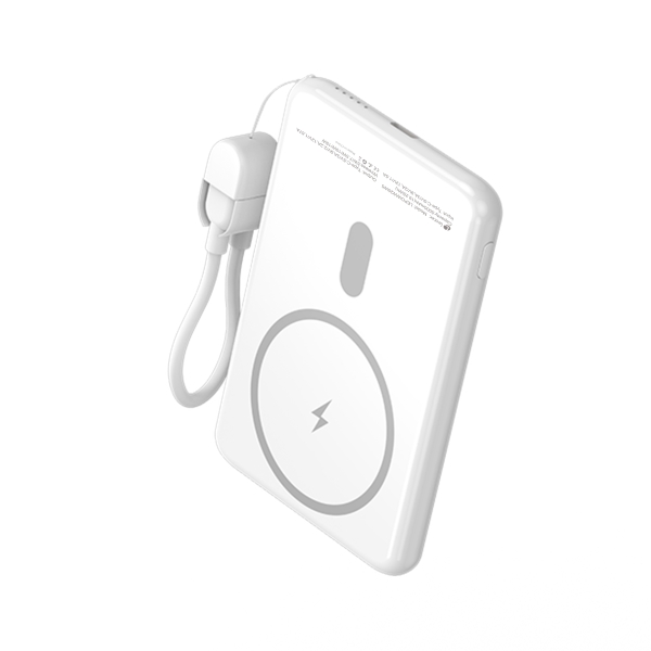 Leotec Powerbank Inalambrico 5.000 mAh - PD 20W - Qi 15W - Color Blanco