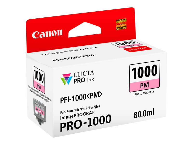 Canon PFI1000 Magenta Photo Cartucho de Tinta Original - 0551C001/PFI-1000PM