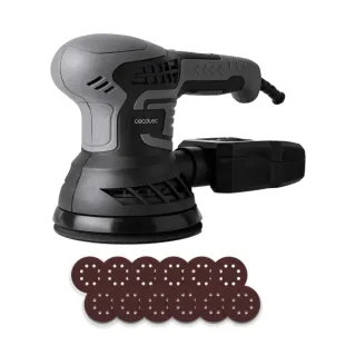 Cecotec PerfectSurface 350 Rotate Lijadora Rotorbital - 350W - Velocidad 13.000rpm - Incluye Recambios - Cable 3m - Deposito de Polvo - Color Gris Oscuro
