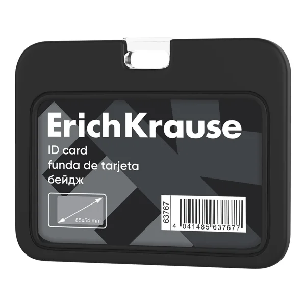 ErichKrause Funda para Tarjeta - Orientacion Horizontal - Silicona - Formato 54x85mm - Color Negro