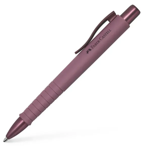 Faber-Castell Poly Ball Urban Limited Edition Boligrafo Retractil XB - Forma Triangular Ergonomica - Suave al Tacto - Color Burdeos · Pack de 5 uds.