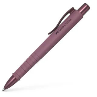 Faber-Castell Poly Ball Urban Limited Edition Boligrafo Retractil XB - Forma Triangular Ergonomica - Suave al Tacto - Color Burdeos · Pack de 5 uds.