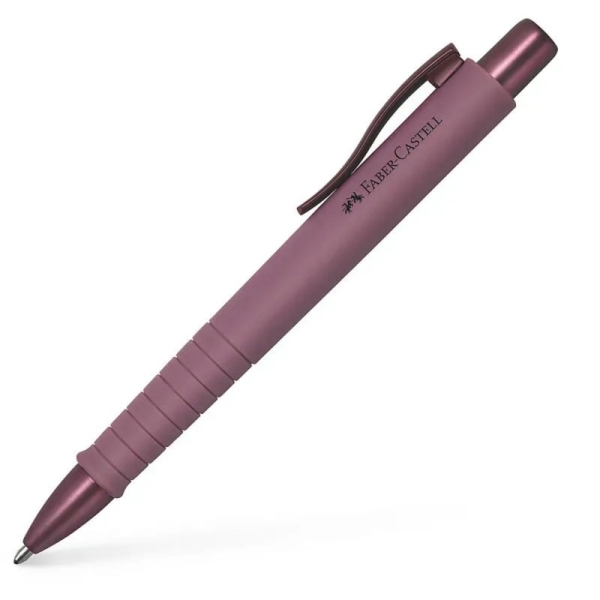 Faber-Castell Poly Ball Urban Limited Edition Boligrafo Retractil XB - Forma Triangular Ergonomica - Suave al Tacto - Color Burdeos · Pack de 5 uds.