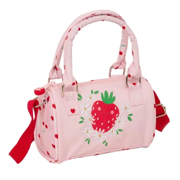 Safta Glowlab Frutitas Bolso - Cremallera - Interior Forrado - Asas y Bandolera Ajustables - 1.20 L - Ideal para Uso Diario - 160x75x100mm - Color Rosa