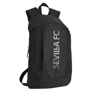 Safta Sevilla FC Teen Mini Mochila - Hombreras Acolchadas - Asa Superior - 8.5L - Ligera y Practica - 220x100x390mm - Color Negro