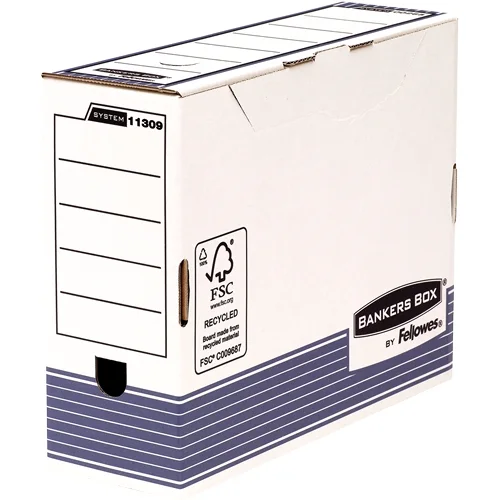 Fellowes Bankers Box Pack de 10 Cajas de Archivo Definitivo Tamaño A4 Fastfold - Certificacion FSC - Medidas Internas 26x10x31.50cm - Medida del Lomo 100mm