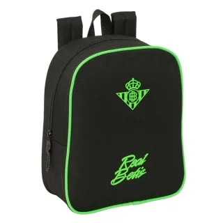 Safta Real Betis Balompie Mochila Guarderia - 6L - Cremallera - Asa de Mano - Tarjeta de Identificacion Personal - Adaptable a Carrito - 22x27x10cm - Color Negro y Verde