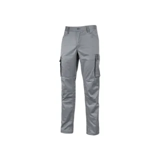 Upower Crazy Pantalones Cargo Stretch - Talla 2XL - Bolsillos Multifuncionales, Refuerzo Poli-Oxford, Detalles Reflectantes, Cinturilla Elastica, Rodillas Preformadas, Proteccion DPI1 - Colo