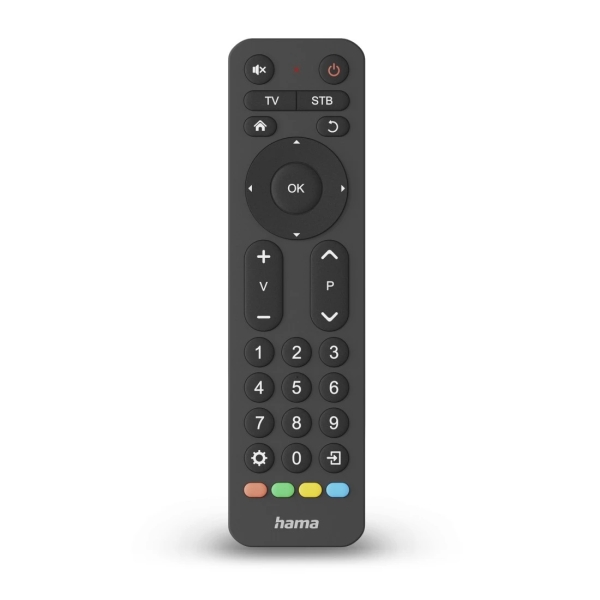 Hama Mando a Distancia para TV - Universal - Alcance 10m - 31 Botones - Permite 2 Dispositivos Simultaneos - 17.3x4.7x2cm - Color Negro