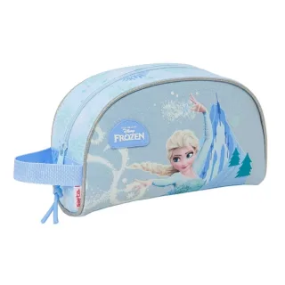 Safta Frozen Neceser - Adaptable a Carro - Asa de Mano Lateral - Bolsillo Interior con Cremallera - 26x16x9cm - Color Azul Pastel