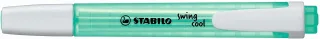 Stabilo Swing Cool Marcador Fluorescente - Cuerpo Plano - Punta Biselada - Trazo entre 1 y 4mm - Tinta con Base de Agua - Antisecado - Color Turquesa · Pack de 10 uds.