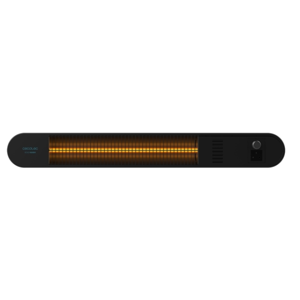 Cecotec Ready Warm 8600 Power Gold Calefactor Halogeno de Radiacion Infrarroja Exterior 2000W - Colocacion en Pared - IP55 - 3 Niveles de Potencia - Temporizador - Mando a Distancia