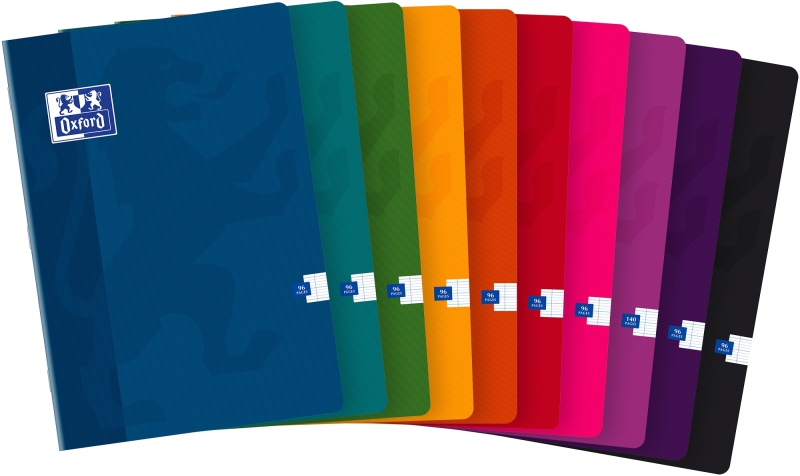Oxford Libreta Grapada Tapa Blanda Classic A4 Seyes con Margen - Papel de Alta Calidad - Cuadriculado Seyes - Tamaño A4 - Ideal para Estudiantes · Pack de 10 uds.