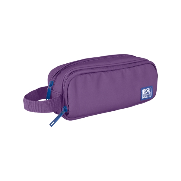 Oxford B-Smart Estuche Portatodo - 3 Compartimentos - Asa Lateral - Fabricado en Material Reciclado - Color Lila